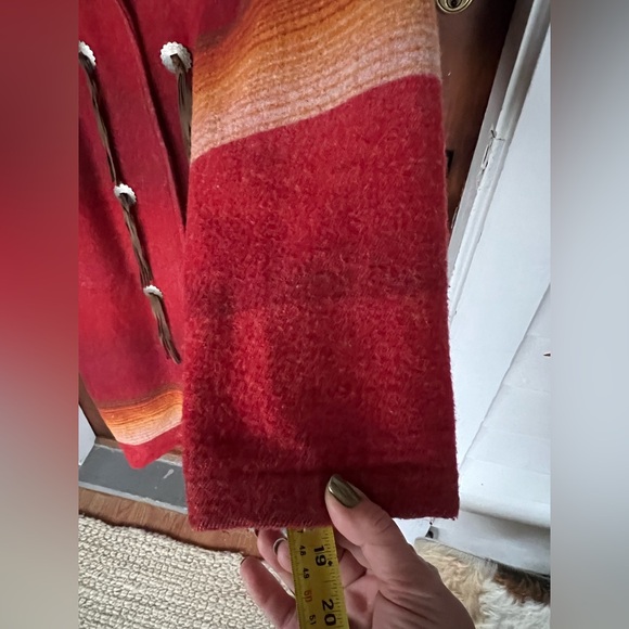 SOLD Vintage Woolrich Southwestern Aztec Wool Long Jacket Trench Coat Size Large - Picture 10 of 11